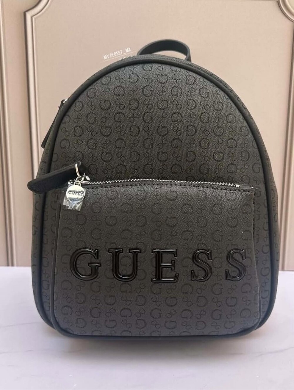 GUESS Grey Monogram Backpack